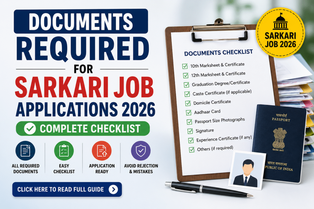documents required for sarkari job applications
